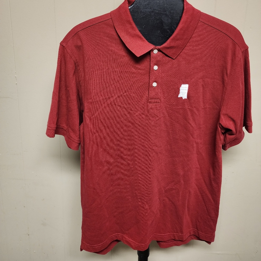 State Traditions Pima Cotton Men's Medium Mississippi State Maroon Polo Shirt